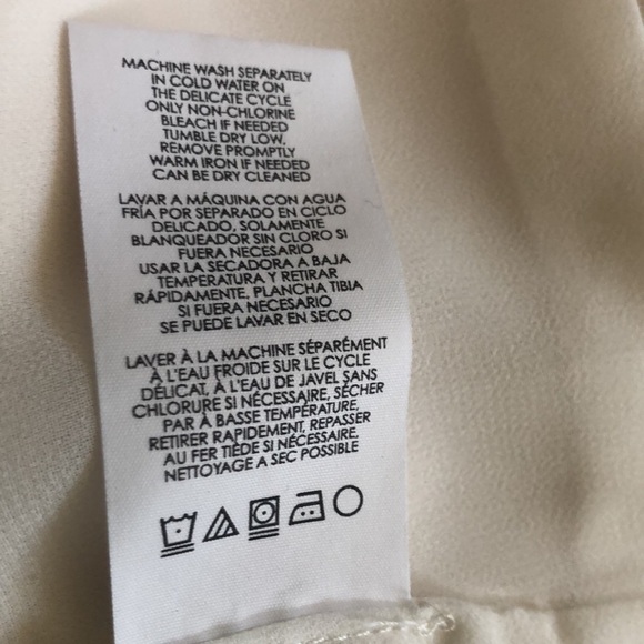 CAbi Ivory Wraparound Sleeveless Tunic Top Size 8 #3259 Lined Dressy Faux Wrap - Picture 9 of 9